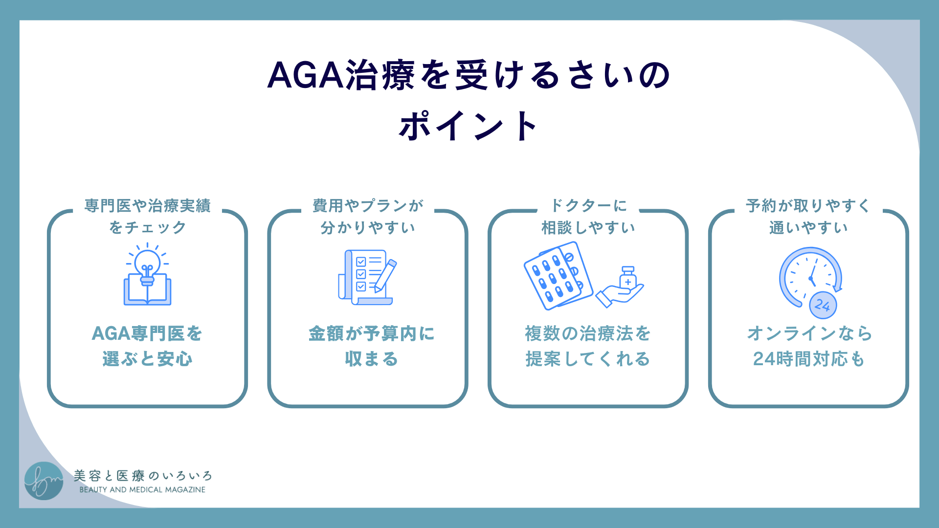AGA治療を受ける際のポイント